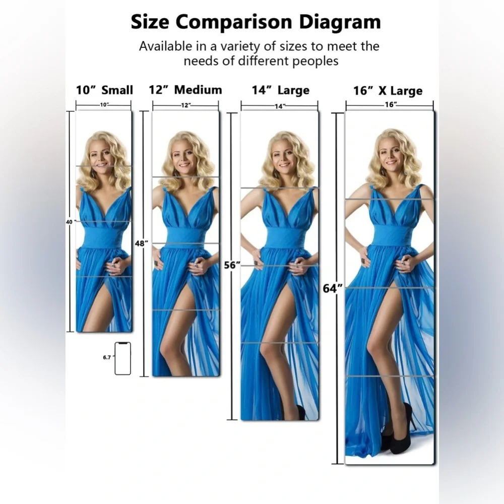 Unbreakable Wall Mirror Full Length Tiles, 4Pcs 10x10 inch Full body